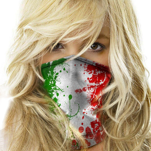 Bandana Balaclava Lenço Bandeira Italia Pesca Metal 004