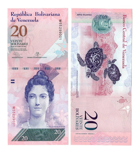 Venezuela - Billete 20 Bolívares 2013 - Unc