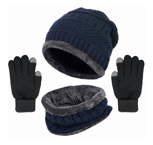 Gorro Bufanda Cuello Guantes Unisex Para Invierno Frío