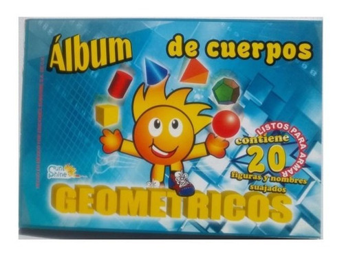Paq De 10 Álbum De Cuerpos Geométricos Fluorescente Figuras