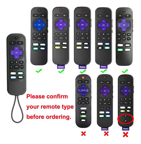 USTIYA Control Remoto Funda Roku Tv Express Voice Onn Hisense Case Color Azul Luminoso / Roku Tv Express Voice Onn Hisense