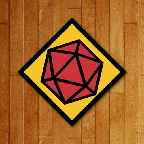 Placa Decorativa Rpg - Dado D20