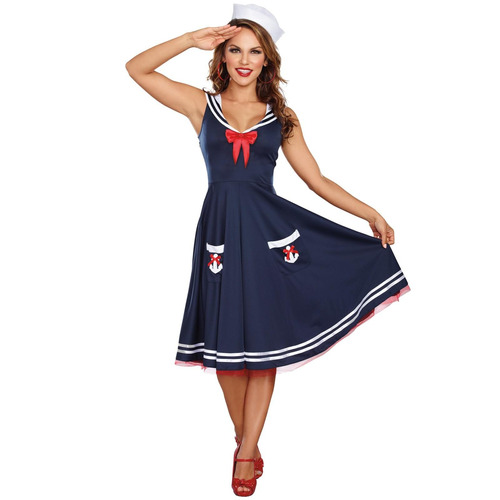 Disfraz De Marinera Talla M Para Mujer, Halloween