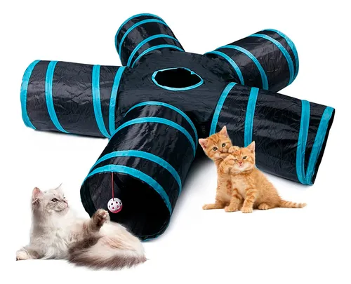 Túnel Diversão Pet Cachorro Cão E Gatos 5 Saídas Colorido Genuinos