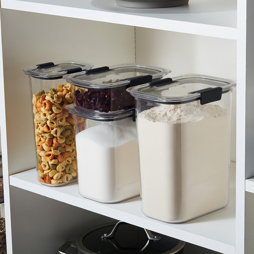 4 Contenedores De Alimentos Rubbermaid Brilliance Color Transparente