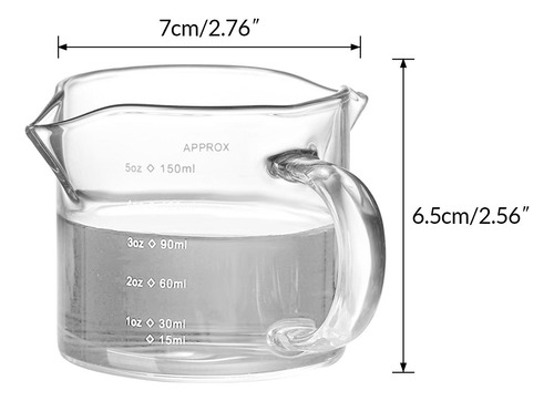 Taza Medidora De Vidrio 150ml Claro 150ml 150ml Claro 150ml