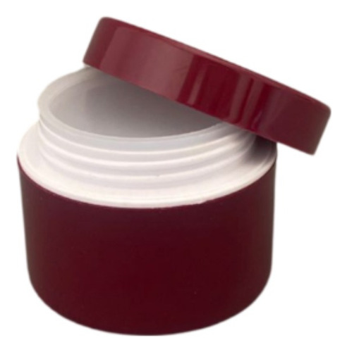 Pote Doble Fondo P/crema X 60cc Cosmetica Bordo- 10 Unidades