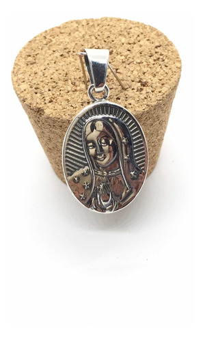 Medalla De La Virgen De Guadalupe Elaborada En Plata .925