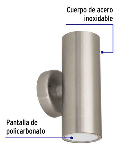 Lampara Led De Pared Exterior Arbotante Moderna 10w 2 Pz