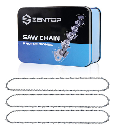 Zentop Paquete De 3 Cadenas De Motosierra De 16 Pulgadas Par