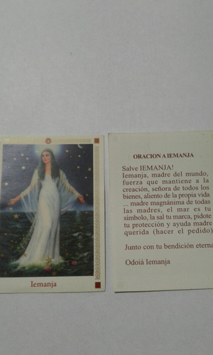 Iemanja Imanya Estampita Con Oracion X 10 Lemanya