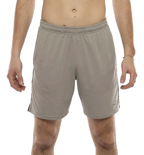 Topper Short Hombre - Poly Men Line Grisnegr