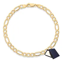 Comprar Pulsera Pulso Esclava Oro 10k Kilates Figaro 5.8mm 21cm 21cm 7cm Diámetro Oro Puro 10k Hombre Mujer Dama Regalo Brazalete Pulsera Para Hombre Mujer Oro Pulseras Oro 10k Oro Italiano Italy Pulsera 10k