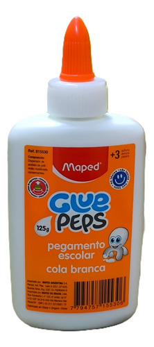 Adhesivo Vinilico Escolar Cola Blanca Maped Glue Peps 125 G Blanco