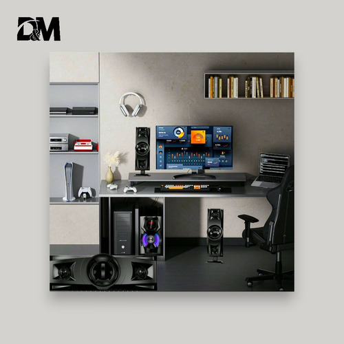 Minicomponente Dm-y6 3.1 Channel Multimedia Speaker Color Negro Potencia RMS 60 W