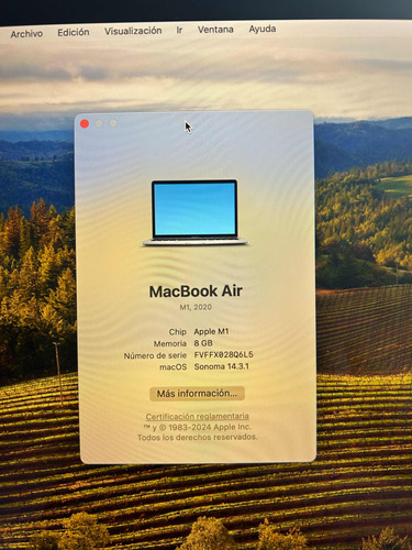 Macbook Air 512gb Memoria 8 Núcleos 13