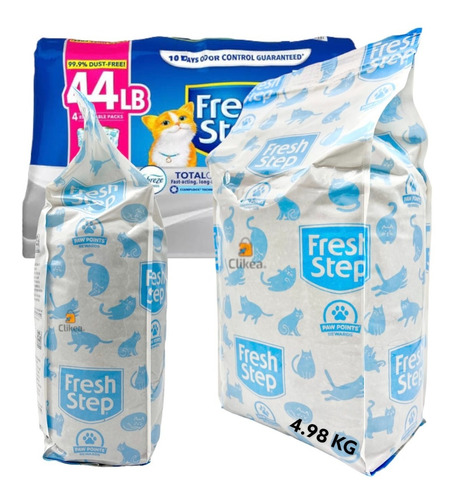 Arena Para Gatos Fresh Step Anti Olores Bolsa Con 11 Lb 5 Kg