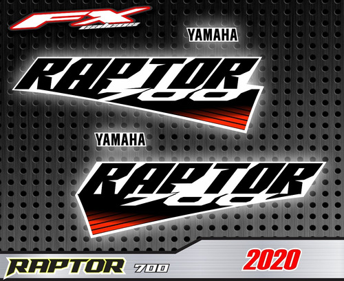 Calcos Simil  Original Yamaha Raptor 700 2020 Fxcalcos