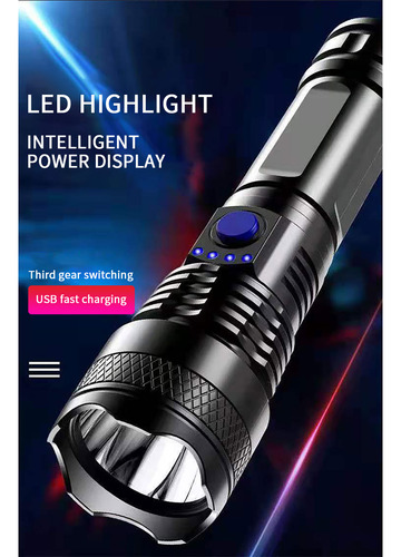 Linterna De Iluminación Portátil Para Exteriores V Led Con R