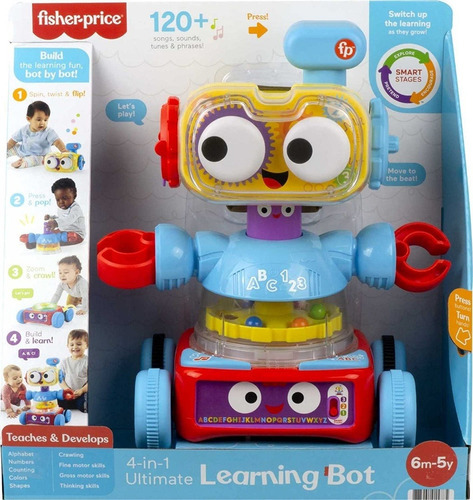 Fisher Price - Tri Bot Robot De Aprendizaje - Hgp33 Color Celeste