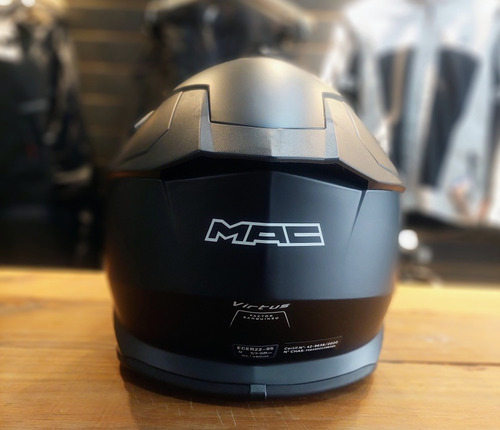Casco Moto Mx Mac Virtus Solid Negro Mate-allmotors-