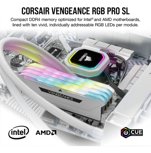 Imagen 3 de 10 de Memorias Corsair Vengeance Rgb Pro Sl Ddr4 32gb 3600mhz C18