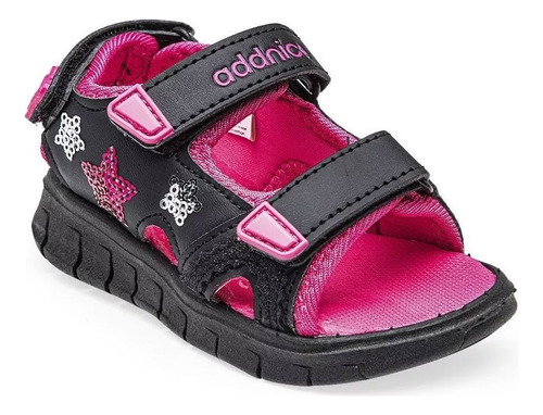 Sandalias Addnice Estrella Negro Super Ajustables 1031