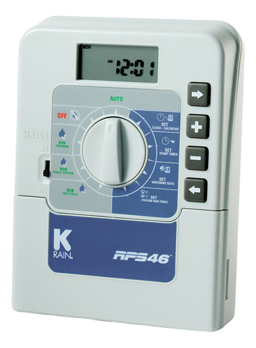 Programador De Riego Jardín 4 Zonas Automático K-rain Rps46 Color Gris