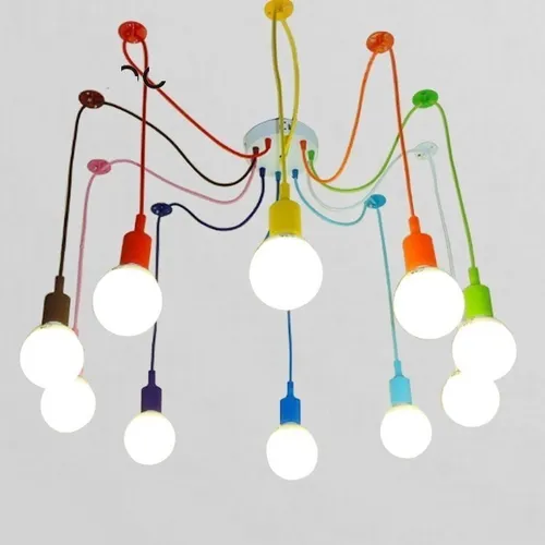 Soquete Colgante E27 Decorativo Colores Silicona 1 Metro