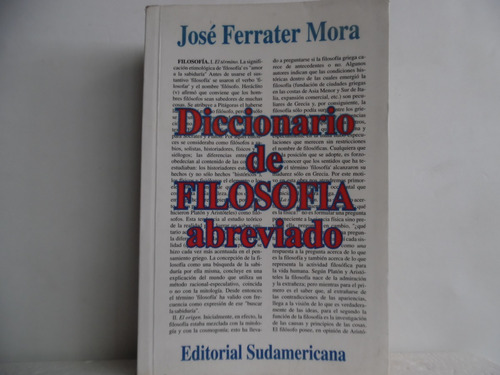 Diccionario De Filosofía Abreviado / Ferrater Mora 