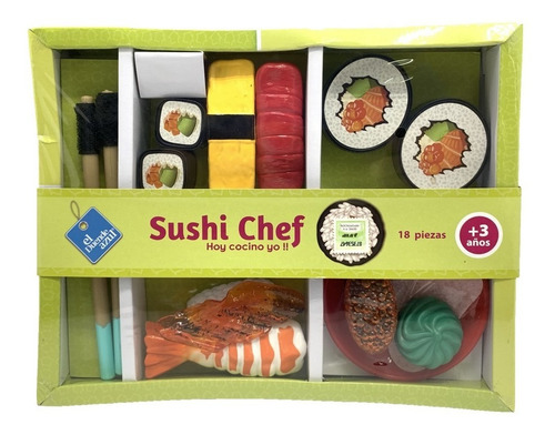 El Duende Azul Set Sushi Chef 18 Piezas Lny 6613 Loonytoys