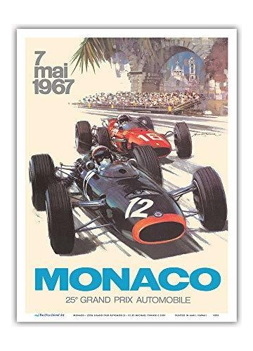 Poster Mónaco - 25th Grand Prix Automobile - Fórmula Uno F