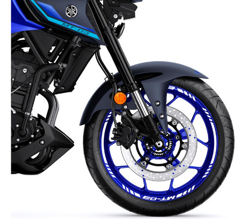 Stickers Cintas Reflejantes Rin De Moto Yamaha Mt-03 Vinil