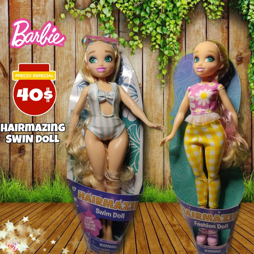 Barbie Muñecas Hairamazing Colección  Swin Doll 