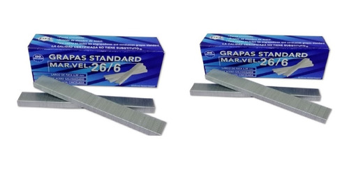 2 Cajas Grapas Standard Mar Vel 26/6 10000 Grapas Fifa