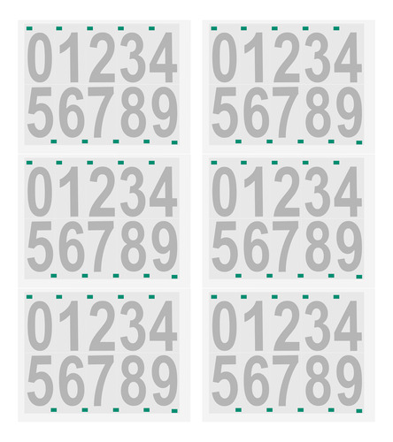 Calcomanías Adhesivas Con Números Grandes De 6 Hojas Para Bu