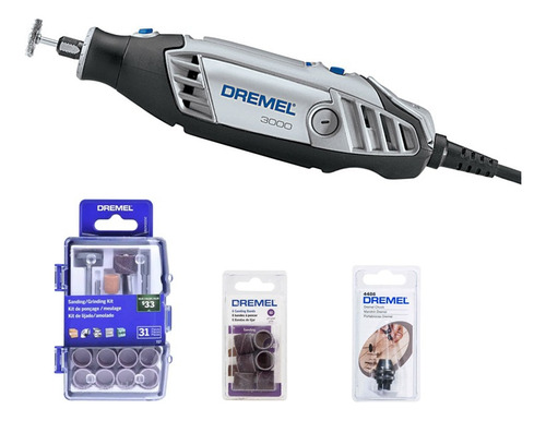 Microamoladora Dremel 3000 con accesorios y mandril de 127 V