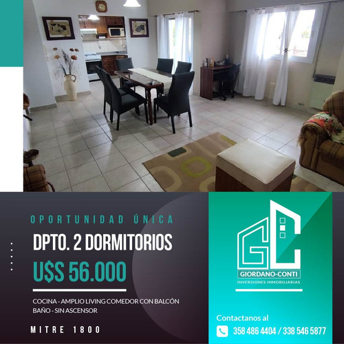 Departamento 2 Dormitorio En Venta