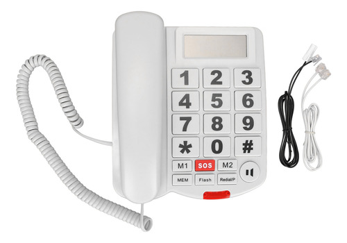 Teléfono Con Cable De Botón Grande Ld265cid, Manecillas De U