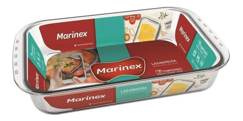 Fuente Asadera Marinex Rectangular Lasagna 3,7lts Apto Horno