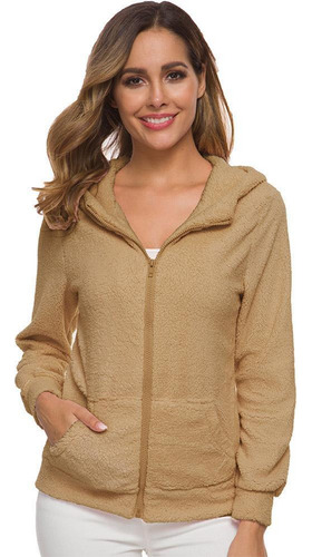 Abrigo De Piel Largo Con Capucha Para Mujer De Talla Grande