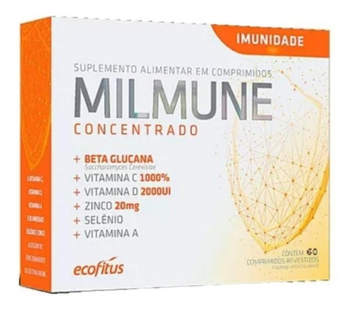  Milmune Suplemento Alimentar Concentrado 60cps - Ecofitus Sabor Sem Sabor