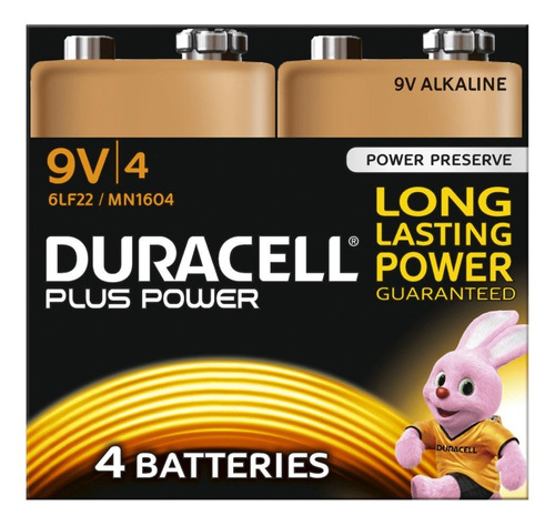 Pila Duracell Coppertop MN1604 Rectangular - pack de 4 unidades