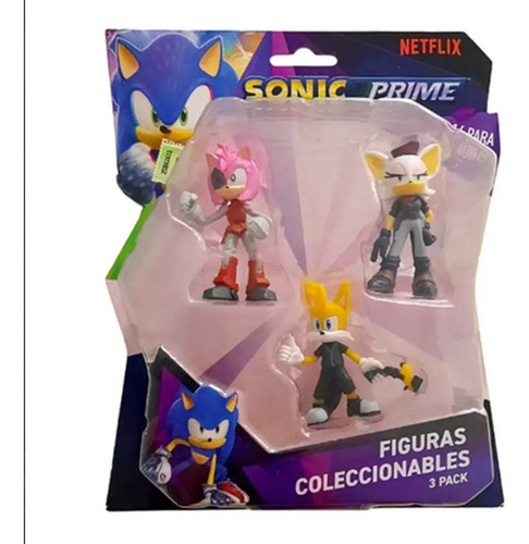 Sonic Son2020 Pack X3 Figura Blister 6,5cm Knuckles Tails