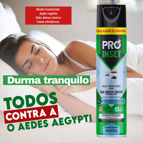 Multi-inseticida Aerossol Base Água Proinset Frasco 350ml