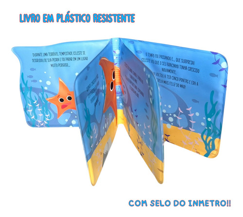 Livro Estrela Da Coleção Amiguinhos Do Mar - Livro De Banho Com Capa Em Formato Recorte, Editora Todolivro