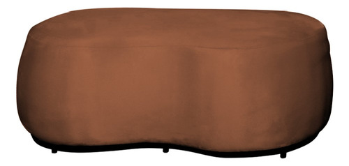 Puff Decorativo Beatriz Orgânico Crm Veludo Azul Turquesa Cor Veludo Terracota