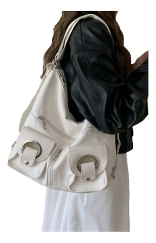 Bolso De Sombro Versátil Moda Casual Bolsa De Blanco