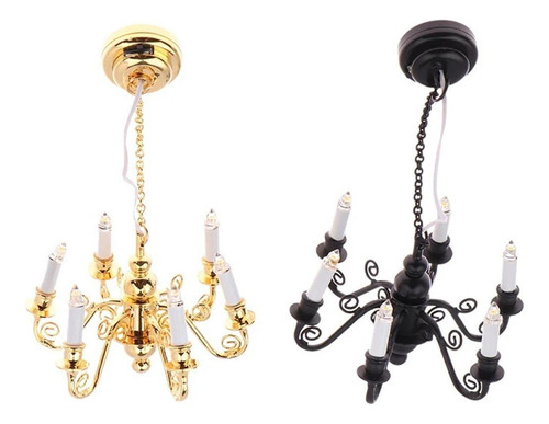 1/12 Casa De Muñecas Luz Accesorios Para Muñecas A