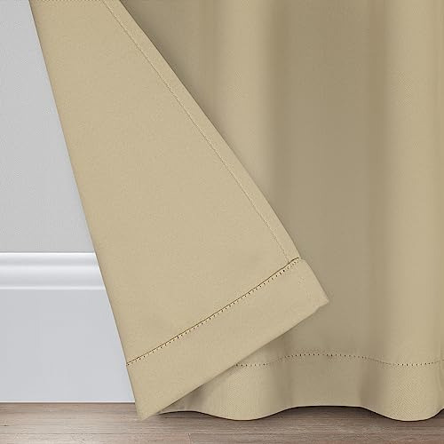 Cortinas Térmicas Opacas 94 X 213 Cm Color Trigo